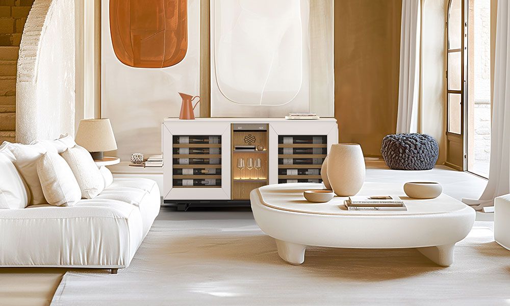 Entdecken Sie die perfekte Verbindung von Möbelstück und Weinschrank. Elegant, raffiniert und exklusiv.