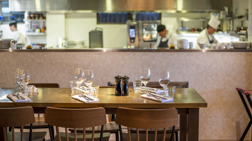 Michel Roux Sr, the famous starred Chef, renewed his trust in EuroCave - Photo: Roux at Skindles, a chic French inspired Brasserie