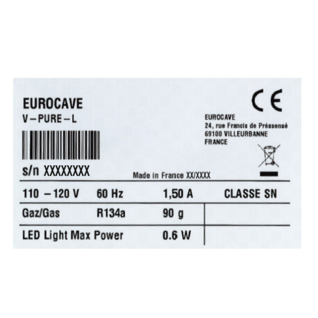 Où trouver le numéro de série de mon appareil EuroCave ?