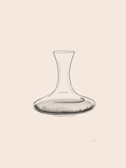 Illustration d'une carafe à décanter