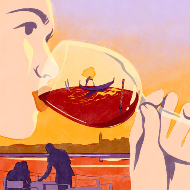 Illustration "5 unforgettable matches" by Johanne Licard for EuroCave magazine