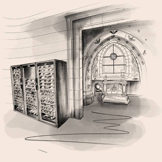 Dans la cave à vin du "M" des Avenières