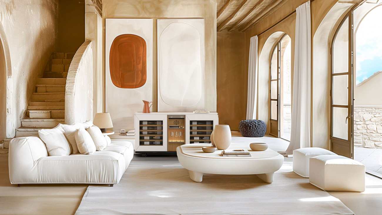 EuroCave Harmonie wine cabinet – low sideboard with two real integrated wine coolers