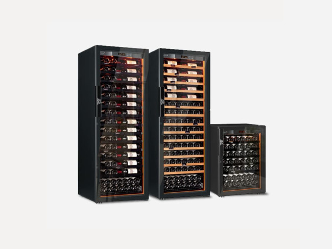 Beim Kauf dieses Reifeweinschranks haben Sie die Wahl zwischen 2 Größen: kleines Modell und großes Modell, mehreren Aufbewahrungskonfigurationen, 2 Regalfarben - Revelation EuroCave